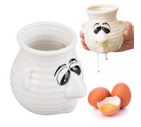Cartoon Ceramic Egg White and Yolk Separator Mug, 3.54 × 2.76in Practical Household Small Egg Filter Splitter, Kitchen Gadget Baking Assistant Tools, Funny Snot Nose Egg Splitter for Kitchen Bake