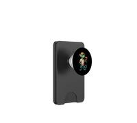 Cartoon Chameleon Painter with Roller and Color Splashes PopSockets PopWallet for MagSafe