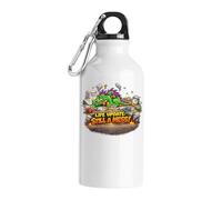 Cartoon Chaos and Life Update Tourist Water Bottle White