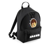 Cartoon Character Bag For Kid, Personalised Backpack, Ro blox Face, Gift For Kids, Boy, Gift For Brithday, 9 litres Mini Fashion Backpack for Nursery, Bookbags, Rucksack, Shoulder Bag. (Black)