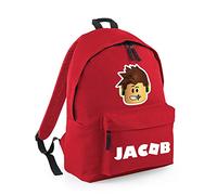 Cartoon Character Bag For Kid, Personalised Backpack, Ro blox Face, Gift For Kids, Boy, Gift For Brithday Fashion Backpack for Nursery, Bookbags, Rucksack Shoulder Bag. (Classic Red)