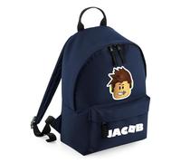 Cartoon Character Bag For Kid, Personalised Backpack, Ro blox Face, Gift For Kids, Boy, Gift For Brithday, 9 litres Mini Fashion Backpack for Nursery, Bookbags, Rucksack, Shoulder Bag. (French Navy)