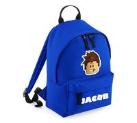 Cartoon Character Bag For Kid, Personalised Backpack, Ro blox Face, Gift For Kids, Boy, Gift For Brithday, 9 litres Mini Fashion Backpack for Nursery, Bookbags, Rucksack, Shoulder Bag. (Bright Royal)
