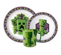 Cartoon Character Dinner Tableware Set 3pcs Plate, Bowl & Mug, BPA Free re-usable Plastic Microwave Safe (Mine)