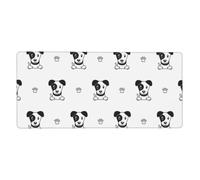 Cartoon Character Jack Russell Terrier Animal,Mouse Pad Large Desk Pad Computer Keyboard Mouse Mat With Non Slip Rubber Base 40 x 90 cm