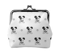 Cartoon Character Jack Russell Terrier Animal, PU Leather Coin Purse, Small Wallets, Change Pouch with Kiss Lock Clasp Buckle, Change Purse