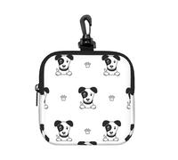 Cartoon Character Jack Russell Terrier Animal, Square Zipper Storage Bag, Neoprene Coin Purse, Small Wallets, Change Pouch, Change Purse