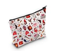 Cartoon Characters Makeup Bag Cartoon Movie Inspired Gift Cartoon Merchandise Mabel & Dipper Twins Zipper Bag Cartoon Movie Fans Gift (MB, Gra-vity Falls-PY2)