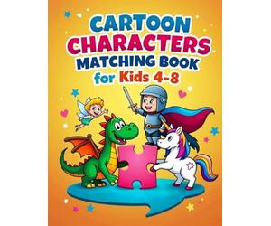 Cartoon Characters Matching Book for Kids Ages 4-8: An Interactive Shadow Matching Activity Book to Boost Focus and Cognitive Skills