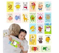 Cartoon Characters Postcards - 20X Kids Greeting Cards, Creative Cute Pun Message Set, Emotional Connection Through Words | Party Supplies With Warm Blessings For Boys Girls Children Students Teachers