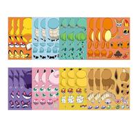 Cartoon Characters Stickers Birthday Decorations: Cute Anime Stickers for Teens Adults Office Workers Crafts Gifts for Kids Children Party Supplies Favors DIY Make a Face Sticker Party Bag Fillers