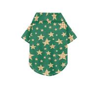 Cartoon Checkered Plaid Stars Green Summer Pet Dog Shirt Button Up Soft, Lightweight, and Breathable Pet Clothes Doggy Sweatshirt Puppy Kitten Perfect for Everyday Wear, and Photoshoots 4XL