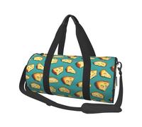 Cartoon Cheese Print Travel Duffle Bag, Sports Gym Bags for Women Men, Carry On Weekender Overnight Personal Item Travel Bags