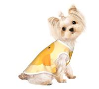 cartoon chick Pet Breathable Sleeveless T-shirt S for Small Dogs and Cats Soft, Lightweight, Stylish