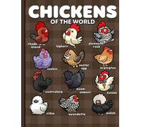 Cartoon Chicken Breeds Composition Notebook: Chickens of the World Farm Guide, College Ruled Study Journal for School, College & Teachers