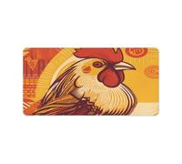 Cartoon Chicken Mouse Pad Large Non-Slip Office Desk Mat Large Computer and Laptop Mat Laptop Protector Writing Pads for Office Home 12" X 24"
