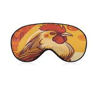 Cartoon Chicken Sleeping Mask Sleep Mask for Side Sleeper Relaxing Zero Pressure Night Blindfold Light Block-Out Eye Mask for Sleep with Easy Adjustable Strap