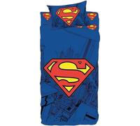 CARTOON Children's Bedding Set, 3 Piece Set, Fitted Sheet, Sheet, Pillowcase, Single Bed, 100% Cotton (Superman)