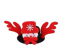 Cartoon Christmas Theme Hat for Christmas Mischievous Party Hat Pet Keep Warm with Adjustable Neck Strap Funny for Pet Cosplay