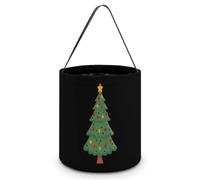 Cartoon Christmas Tree Halloween Tricking Or Treating Bag