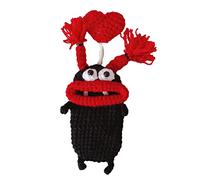 Cartoon Chunky Lips Monster Key Bag Pull Type Knitted Car Key Case Wallet House Keeper Holder Easy to Use Car Case Lightweight Fashionable Accessories, フリーサイズ