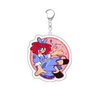 Cartoon Circus Character Acrylic Keychain Cute Clown & Rabbit Figure Keyring Circus Merch Double-Sided Bag Pendant, Backpack Charm Gift for Fans A12