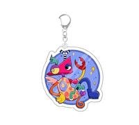 Cartoon Circus Character Acrylic Keychain Cute Clown & Rabbit Figure Keyring Circus Merch Double-Sided Bag Pendant, Backpack Charm Gift for Fans A10