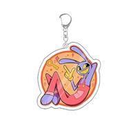 Cartoon Circus Character Acrylic Keychain Cute Clown & Rabbit Figure Keyring Circus Merch Double-Sided Bag Pendant, Backpack Charm Gift for Fans A11