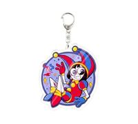 Cartoon Circus Character Acrylic Keychain Cute Clown & Rabbit Figure Keyring Circus Merch Double-Sided Bag Pendant, Backpack Charm Gift for Fans A07