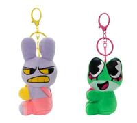 Cartoon Circus Character Acrylic Keychain Cute Clown & Rabbit Figure Keyring Circus Merch Double-Sided Bag Pendant, Backpack Charm Gift for Fans A40