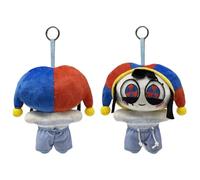 Cartoon Circus Character Plush Keychain Cute Clown & Rabbit Plush Keyring Circus Merch Bag Pendant, Backpack Charm Gift for Fans A04