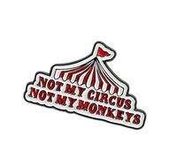 Cartoon Circus Tent Themed Alloy Brooch Fashion Item with Lightweight Feature for Easy Wearing and Joyful Gifting Not My Circus Not My Monkeys Brooch