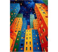 Cartoon Cities 120 Piece Jigsaw Puzzles for Adults Colourful Fun Challenging & Brainteasing Educational Learning Gift Present for Children Boys Girls 120 Piece Puzzle for Adults