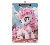 Cartoon Clipboard 8.5×12.5 Inch Acrylic Clip Board with Metal Clip A4 Letter Size Decorative Clipboard Cute Hanging Clipboards for Office, Teacher, Nurse, Doctor,