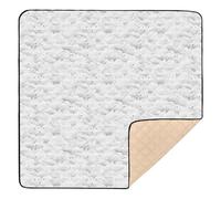 Cartoon Cloud Star Light Gray Large Sturdy Baby Gym & Activity Mat for Indoor Outdoor 1-Piecing Infant Play Mat for Babies Infants Toddlers, 50'' x 50''