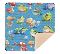 Cartoon Colorful Frogs Large Non-Slip Baby Activity Play Mat for Indoor Outdoor Comfortable foldablummy Time & Crawling Mat for Baby Toddler Infant, 50'' x 50''gimnasio de actividades para