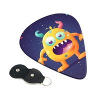 Cartoon Colorful Monster Guitar Picks 6-Pack - Pick Set (0.46mm / 0.71mm / 0.96mm) Suitable For Guitar And Ukulele Playing