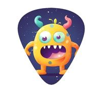 Cartoon Colorful Monster Guitar Plectrums, 12 Pcs Lightweight Guitar Plectrums, 0.46mm/0.71mm/0.96mm Thickness For Acoustic Guitar Acoustic Electric Guitar Ukulele Bass