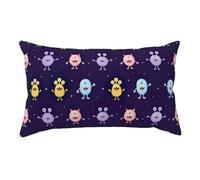 Cartoon Colorful Monster Print Fluffy Faux Plush Pillow Cover, Soft Premium Microfiber Pillowcases For Bedroom Living Room