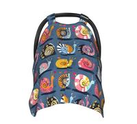 Cartoon Colorful Snail Print Baby Car Seat Covers, Breathable Nursing Cover Breastfeeding Cover, Stroller Covers, Multi-use Infant Carseat Canopy, Baby Boys Girls Newborn Essentials