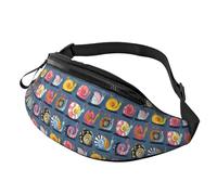 Cartoon Colorful Snail Print Fanny Packs for Women Men, Sports Waist Bag Pack, Belt Bag for Travel Hiking Running