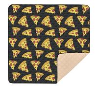 Cartoon Comic Pizza Baby Play Mat for Floor, 50x50 inch Playpen Mat,Thicken Soft Non-Slip Tummy Time Mat for Toddlers and Infants
