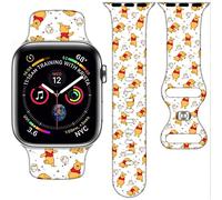 Cartoon Compatible Apple Watch 38mm-46mm, Cute Bands for Apple Watch Series 1-9, SE2, Silicone iWatch Band for Women & Men