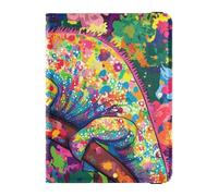 Cartoon Cool Color Chameleon Leather Passport Card Holder Cover Combo for travel Travel Documents Organizer Protector Passport Holder Combo with Vaccine Card Slot for women Ultra Slim, Cartoon cool,