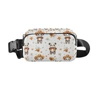 Cartoon Cool Panda Cowboys Fashion Fanny Waist Pack for Women Men Teens Large Capacity Sling Bag Travel Essential with Adjustable Strap for Shopping Sports Work
