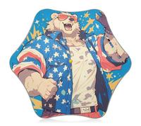 Cartoon Cool Spectacled Bear Patriotic Color Toddler and Little Kid Umbrella Rain & Windproof Umbrella with Reflective Strip (scenario) for rain windproof for travel