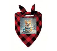 Cartoon Corgi Dog Dog Bandanas for Small Medium Large Dogs Cats | Soft Polyester Pet Triangle Scarf Kerchief Novelty Pet Bib for Birthday, Photo Shoots, Wedding, Parties Pet Accessories