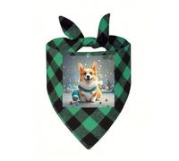 Cartoon Corgi Dog Dog Bandanas for Small Medium Large Dogs Cats | Soft Polyester Pet Triangle Scarf Kerchief Novelty Pet Bib for Birthday, Photo Shoots, Wedding, Parties Pet Accessories