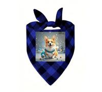 Cartoon Corgi Dog Dog Bandanas for Small Medium Large Dogs Cats | Soft Polyester Pet Triangle Scarf Kerchief Novelty Pet Bib for Birthday, Photo Shoots, Wedding, Parties Pet Accessories