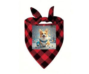 Cartoon Corgi Dog Dog Bandanas for Small Medium Large Dogs Cats | Soft Polyester Pet Triangle Scarf Kerchief Novelty Pet Bib for Birthday, Photo Shoots, Wedding, Parties Pet Accessories